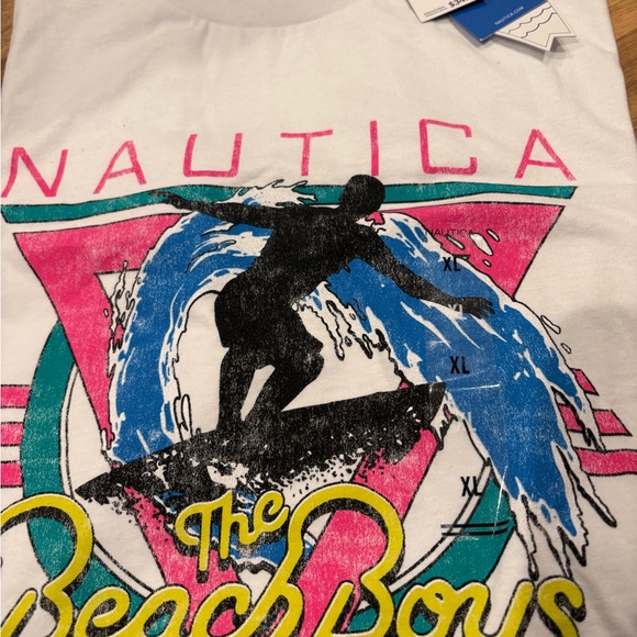 Nautica Other - Nautica Beach Boys White Tee with Pink Accents